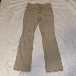 Bootcut khaki pants
